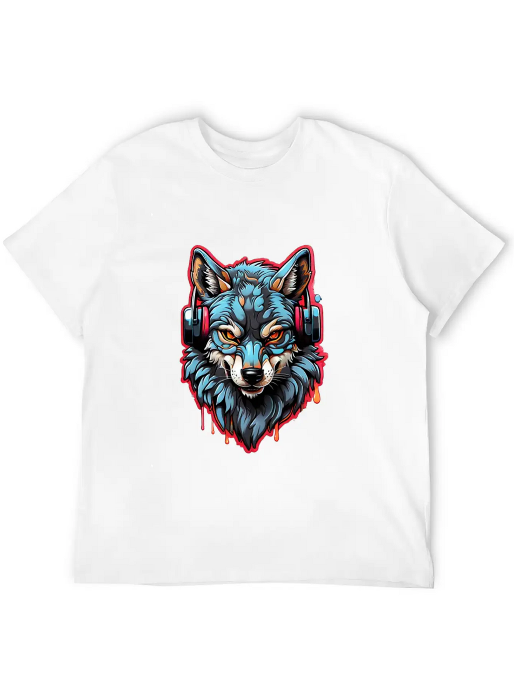 Embrace Nature S Melody With Wolf Music Lovers Unisex Casual T-Shirt – Clean Design For Daily Comfort