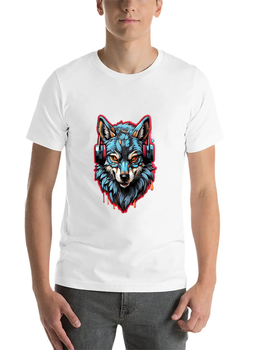 Embrace Nature S Melody With Wolf Music Lovers Unisex Casual T-Shirt – Clean Design For Daily Comfort
