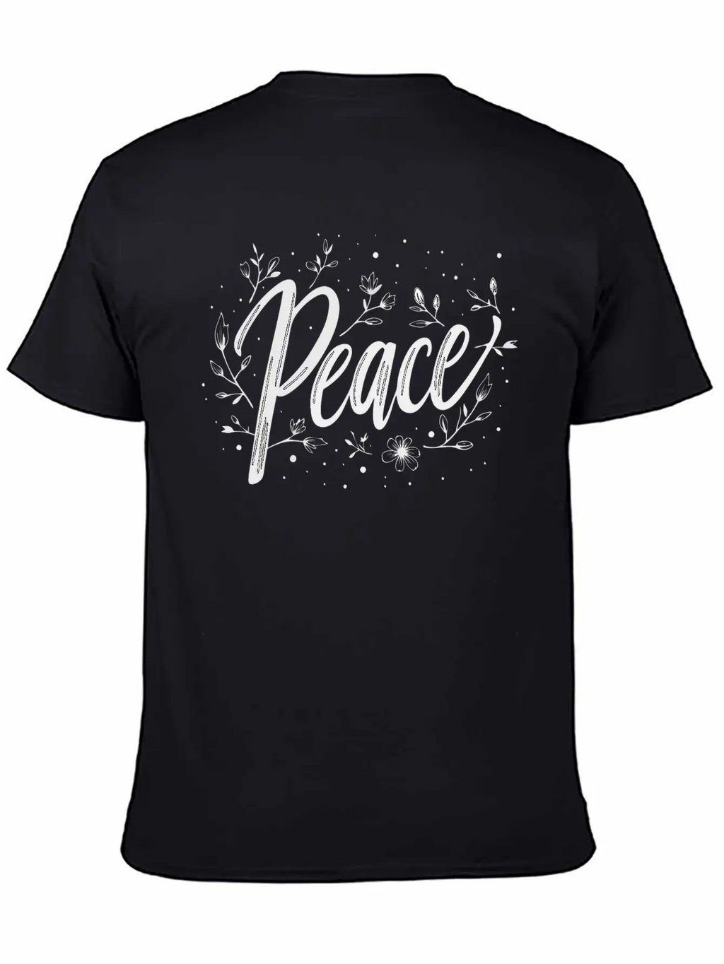 Embrace Peace With Floral Design Breathable Soft Cotton T-Shirt – Timeless Casual Look