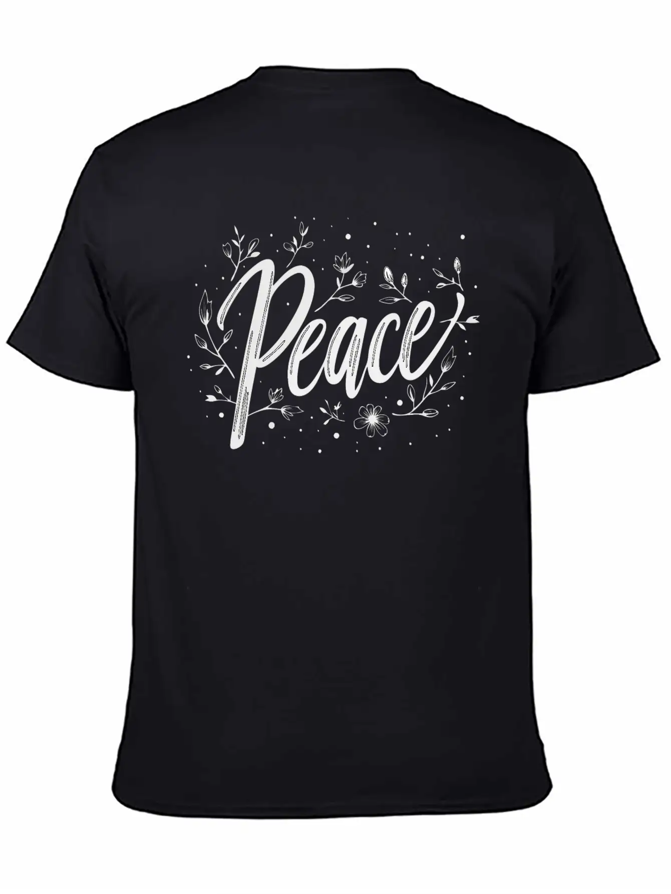 Embrace Peace With Floral Design Breathable Soft Cotton T-Shirt – Timeless Casual Look