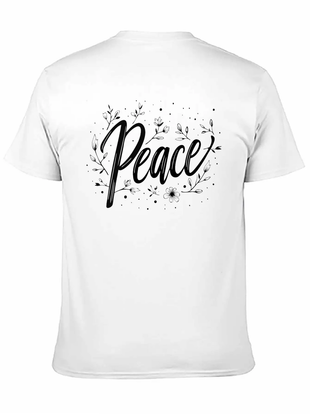 Embrace Peace With Floral Design Breathable Soft Cotton T-Shirt – Timeless Casual Look