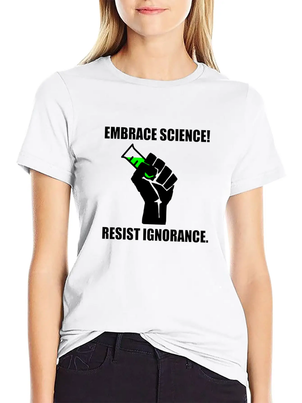 Embrace Science Resist Unisex Short Sleeve Soft Cotton T-Shirt – Casual Everyday Wear
