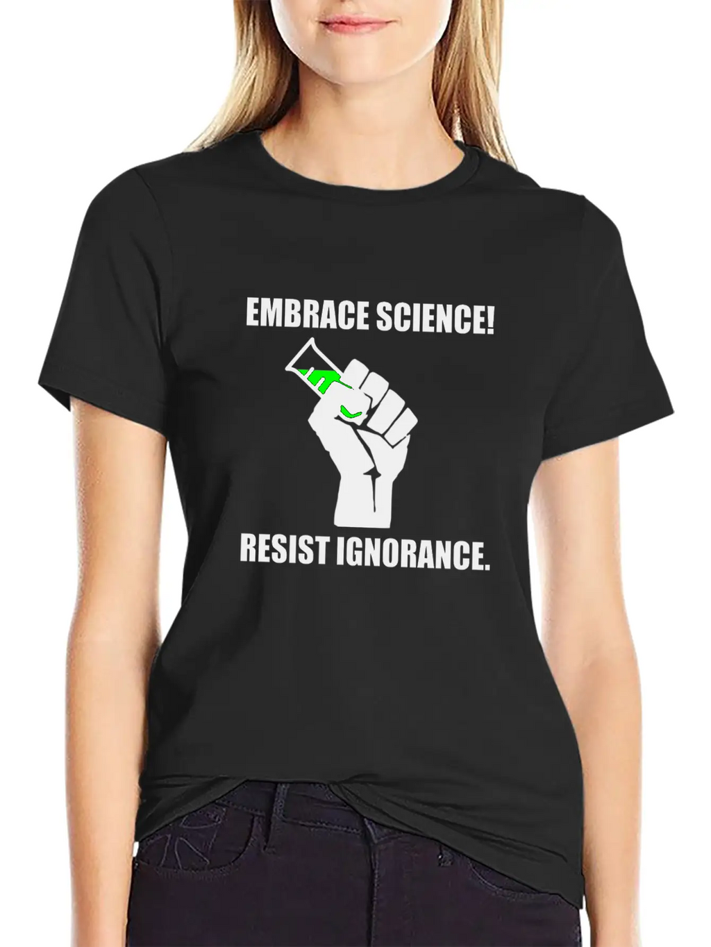 Embrace Science Resist Unisex Short Sleeve Soft Cotton T-Shirt – Casual Everyday Wear