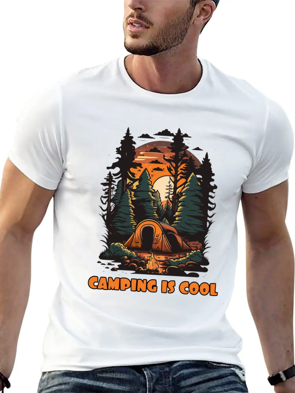 Embrace The Coolness Of Camping Unisex Casual T-Shirt – Clean Design For Daily Comfort