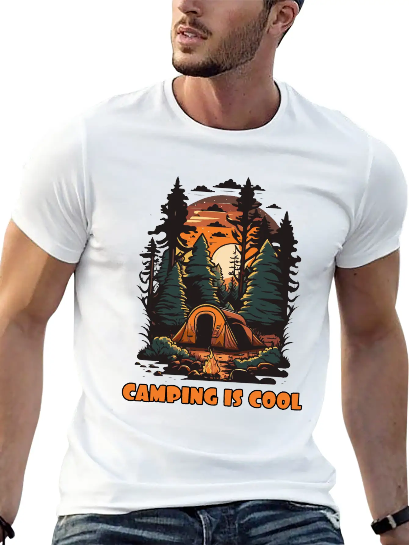 Embrace The Coolness Of Camping Unisex Casual T-Shirt – Clean Design For Daily Comfort