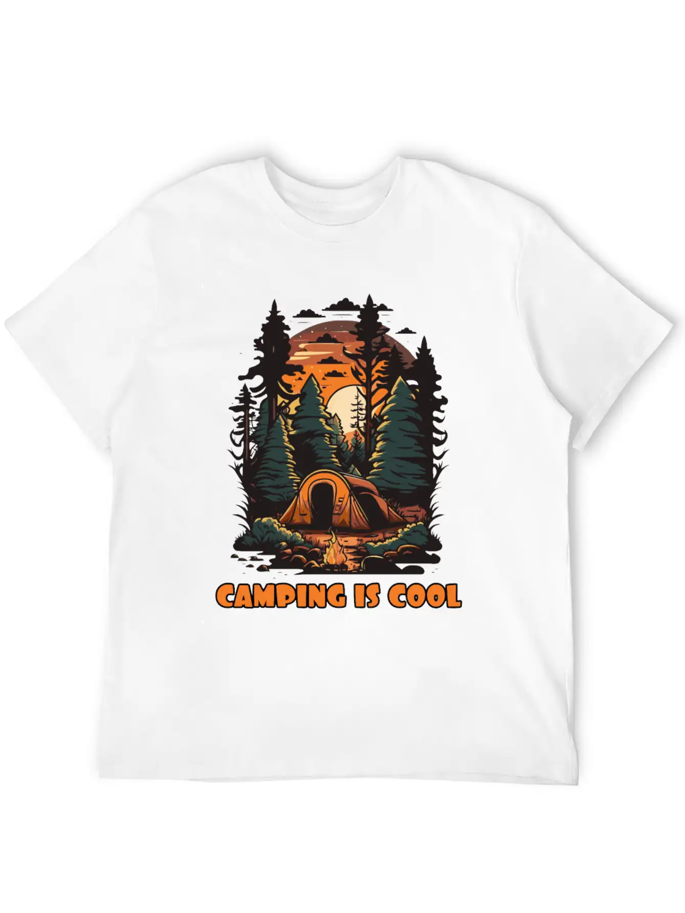 Embrace The Coolness Of Camping Unisex Casual T-Shirt – Clean Design For Daily Comfort