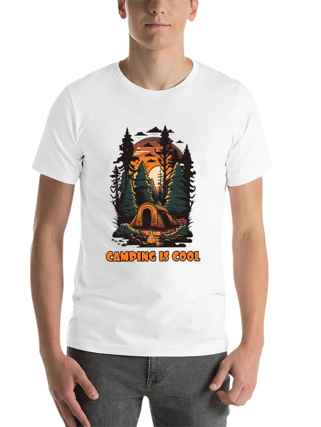 Embrace The Coolness Of Camping Unisex Casual T-Shirt – Clean Design For Daily Comfort