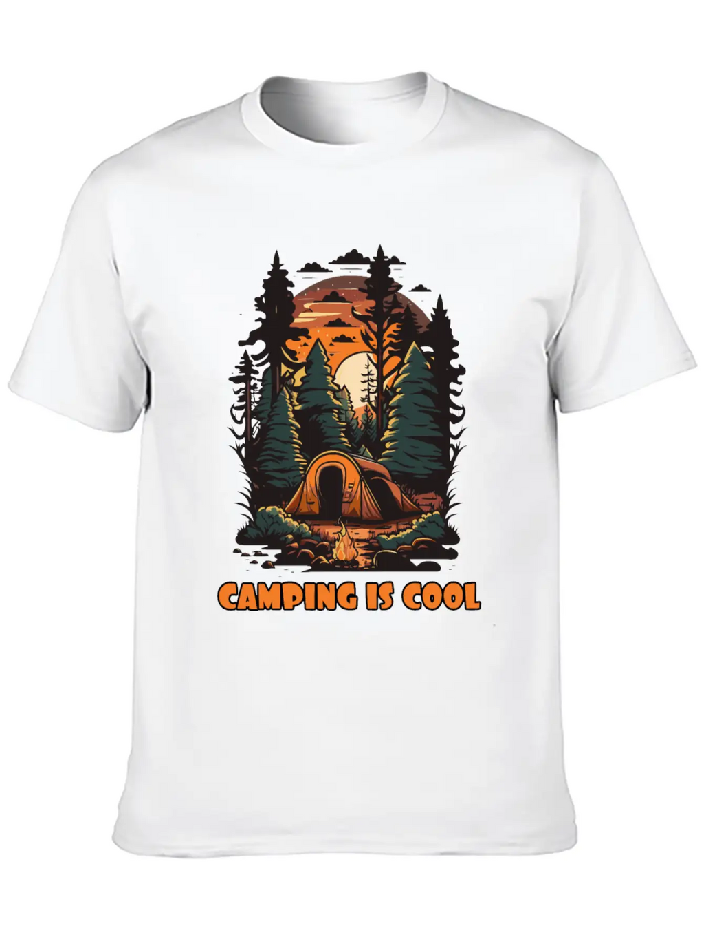 Embrace The Coolness Of Camping Unisex Casual T-Shirt – Clean Design For Daily Comfort