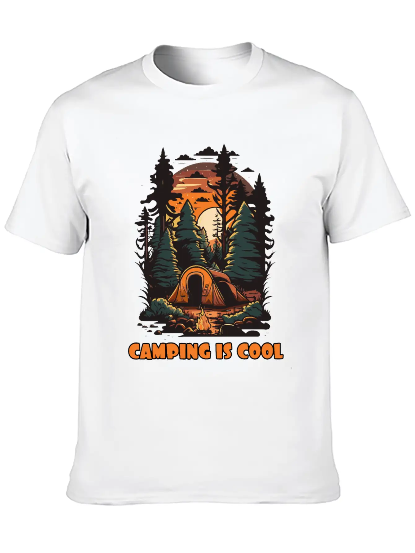 Embrace The Coolness Of Camping Unisex Casual T-Shirt – Clean Design For Daily Comfort