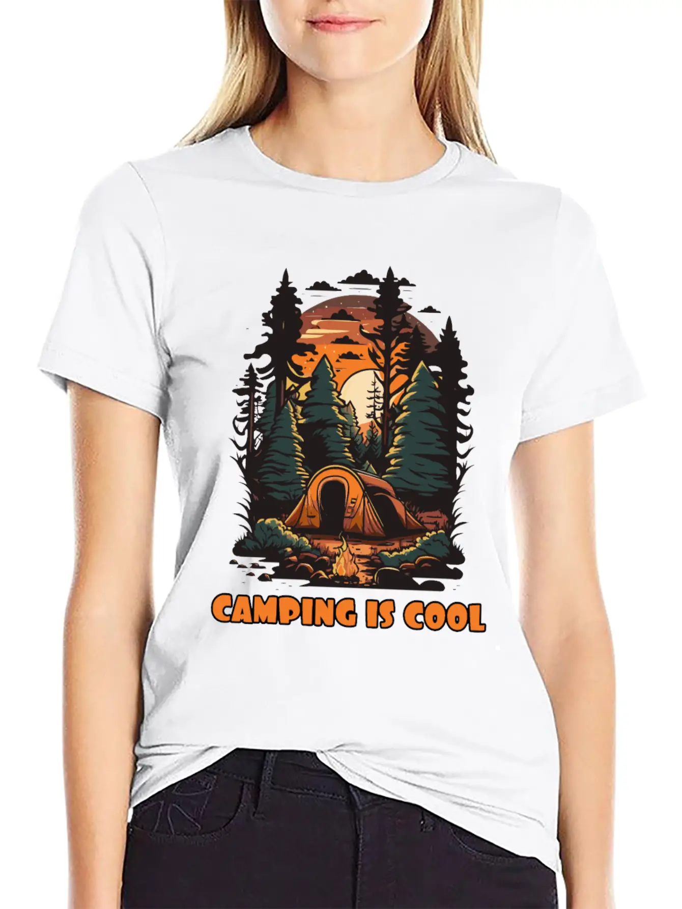 Embrace The Coolness Of Camping Unisex Casual T-Shirt – Clean Design For Daily Comfort