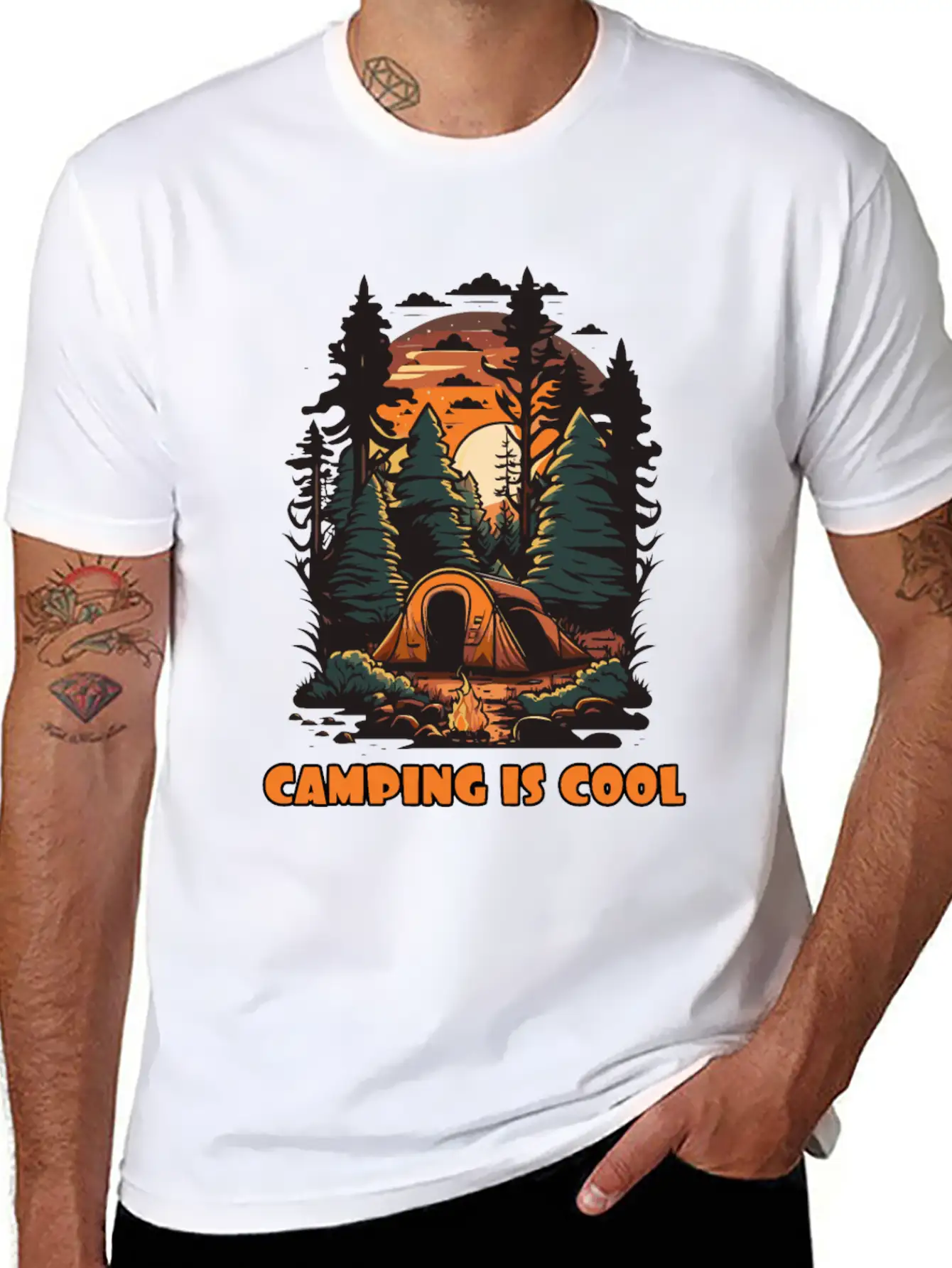 Embrace The Coolness Of Camping Unisex Casual T-Shirt – Clean Design For Daily Comfort