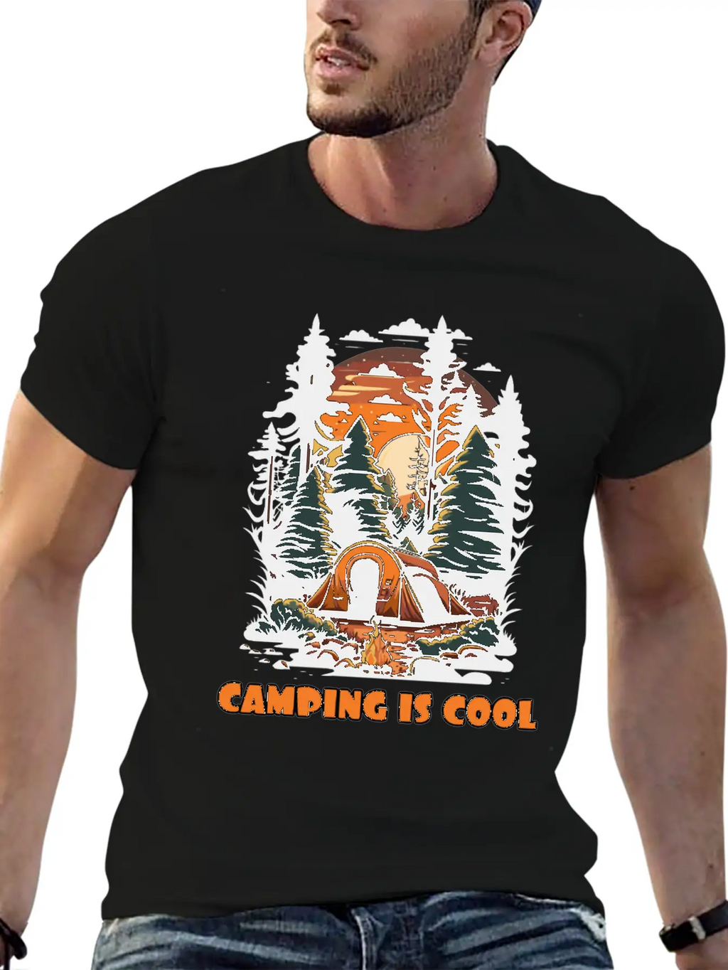 Embrace The Coolness Of Camping Unisex Casual T-Shirt – Clean Design For Daily Comfort