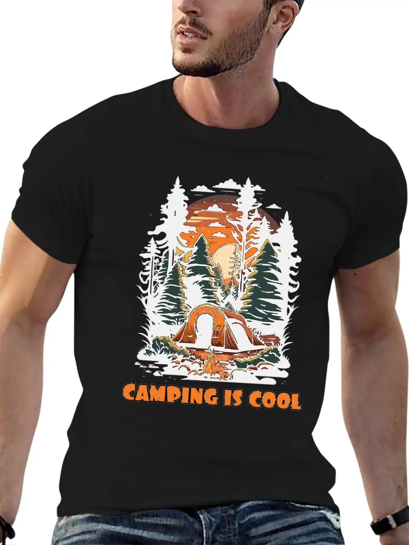 Embrace The Coolness Of Camping Unisex Casual T-Shirt – Clean Design For Daily Comfort