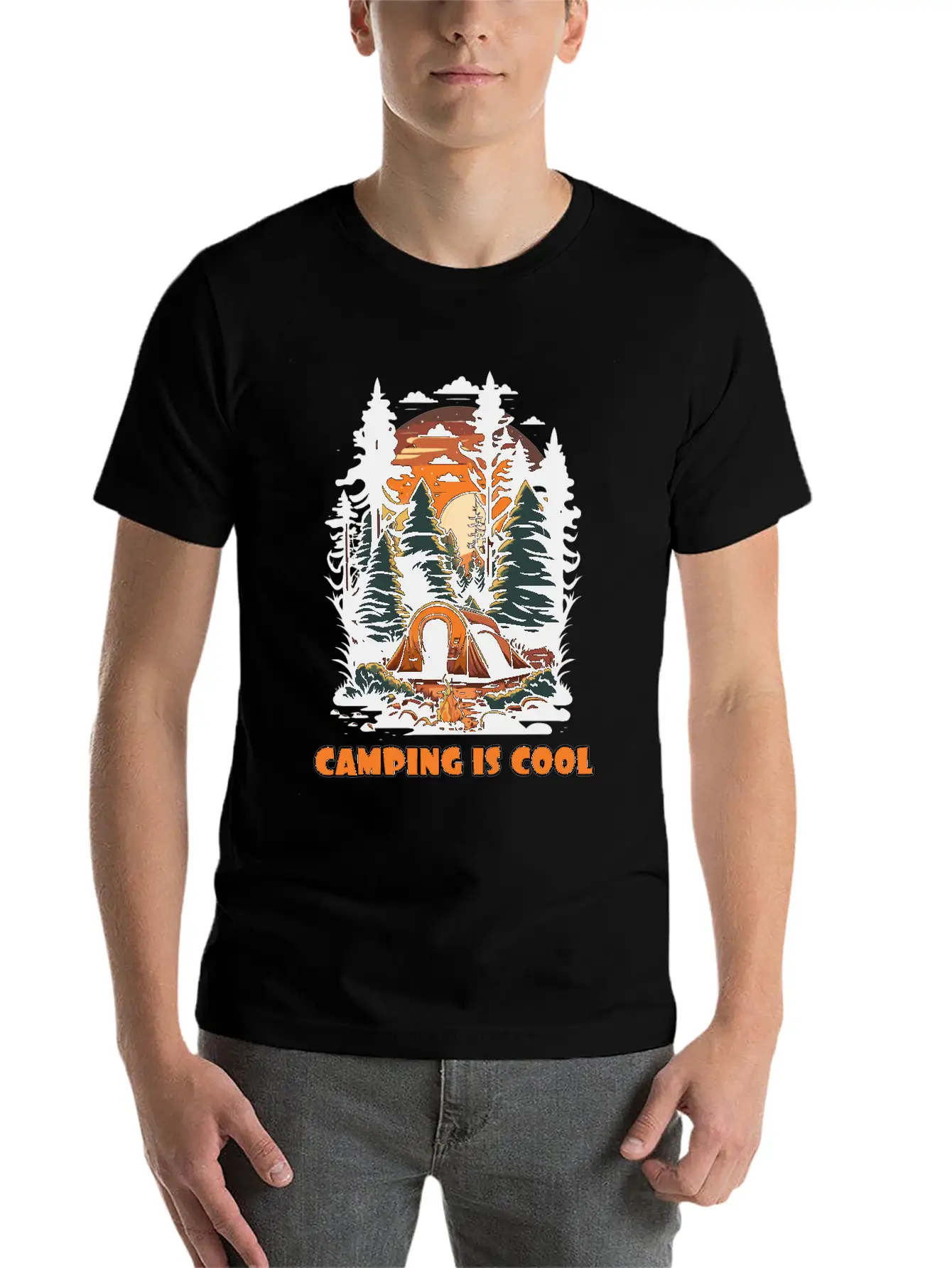Embrace The Coolness Of Camping Unisex Casual T-Shirt – Clean Design For Daily Comfort