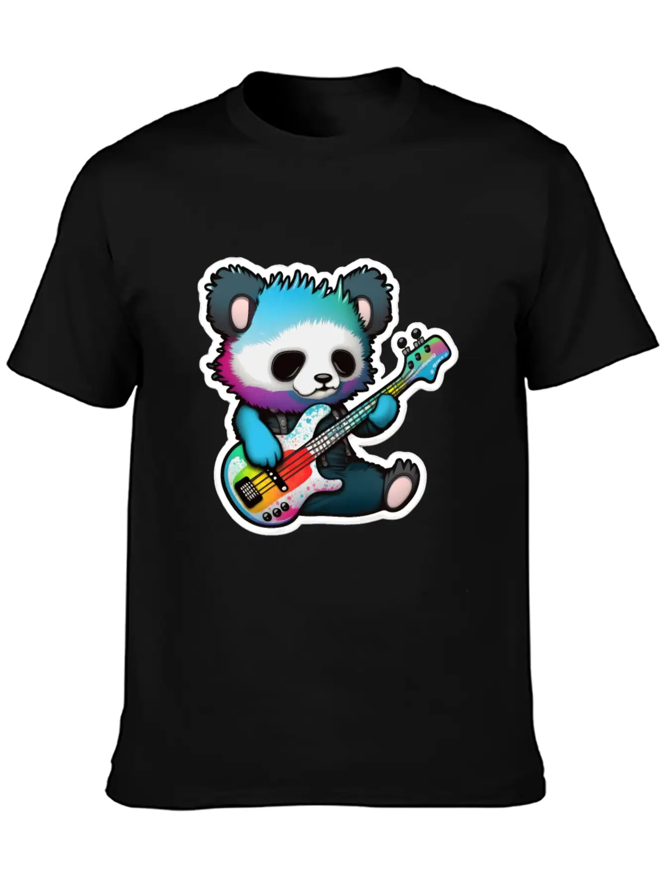 Emo Goth Panda Stickers- Goth Panda Stickers Casual Graphic T-Shirt – Simple And Comfortable Daily Wear