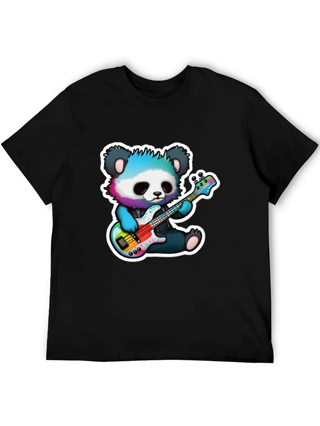 Emo Goth Panda Stickers- Goth Panda Stickers Casual Graphic T-Shirt – Simple And Comfortable Daily Wear