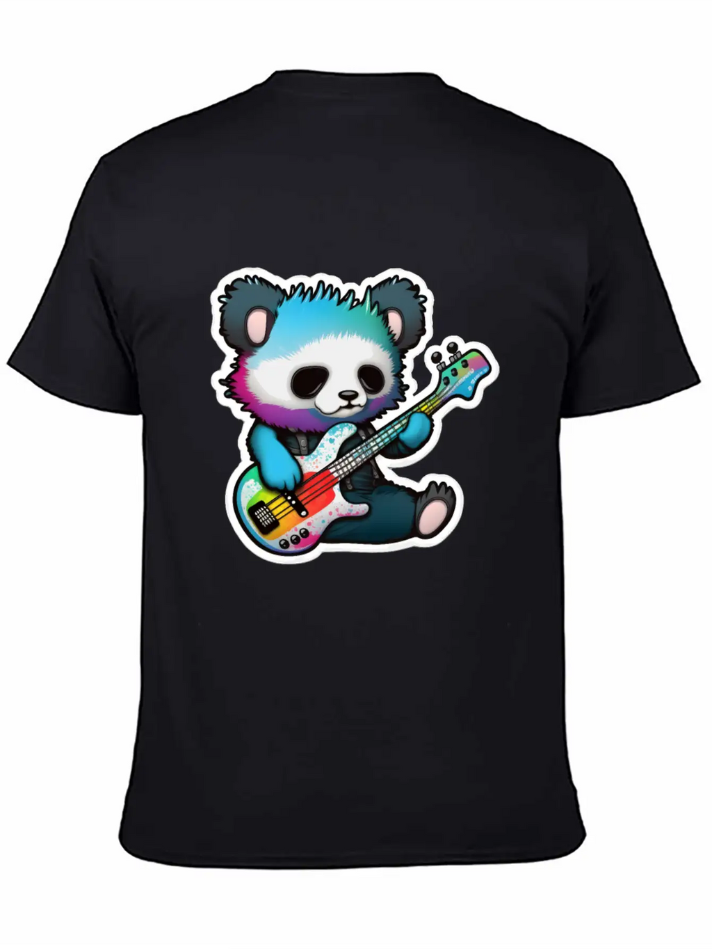 Emo Goth Panda Stickers- Goth Panda Stickers Casual Graphic T-Shirt – Simple And Comfortable Daily Wear