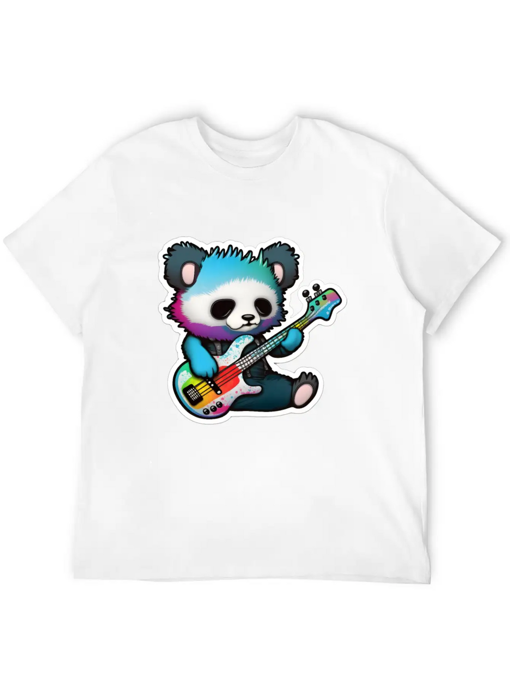 Emo Goth Panda Stickers- Goth Panda Stickers Casual Graphic T-Shirt – Simple And Comfortable Daily Wear