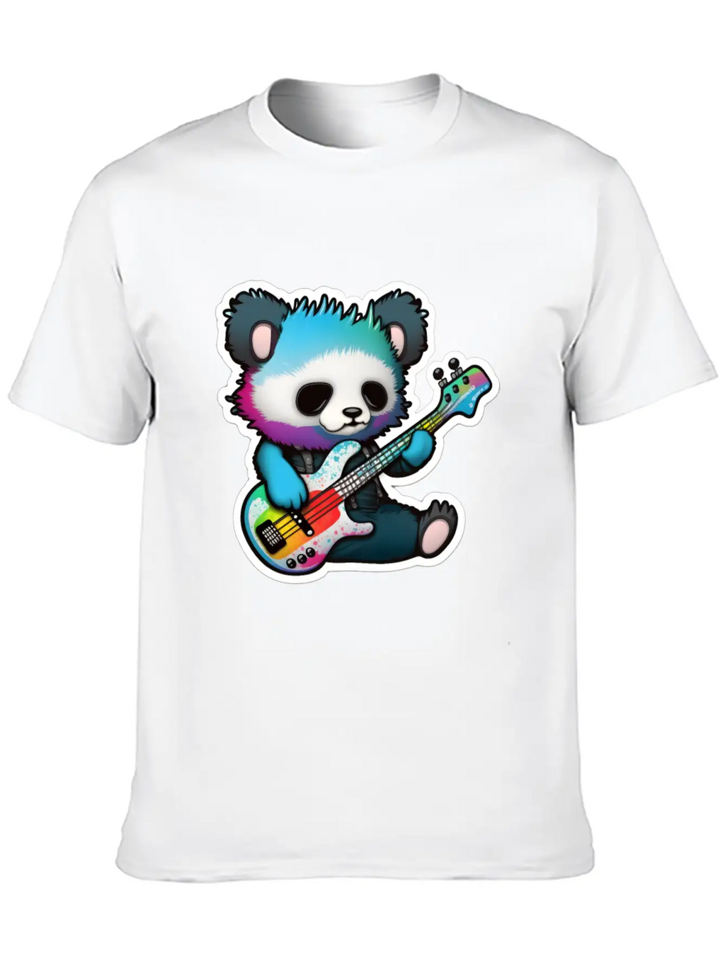 Emo Goth Panda Stickers- Goth Panda Stickers Casual Graphic T-Shirt – Simple And Comfortable Daily Wear