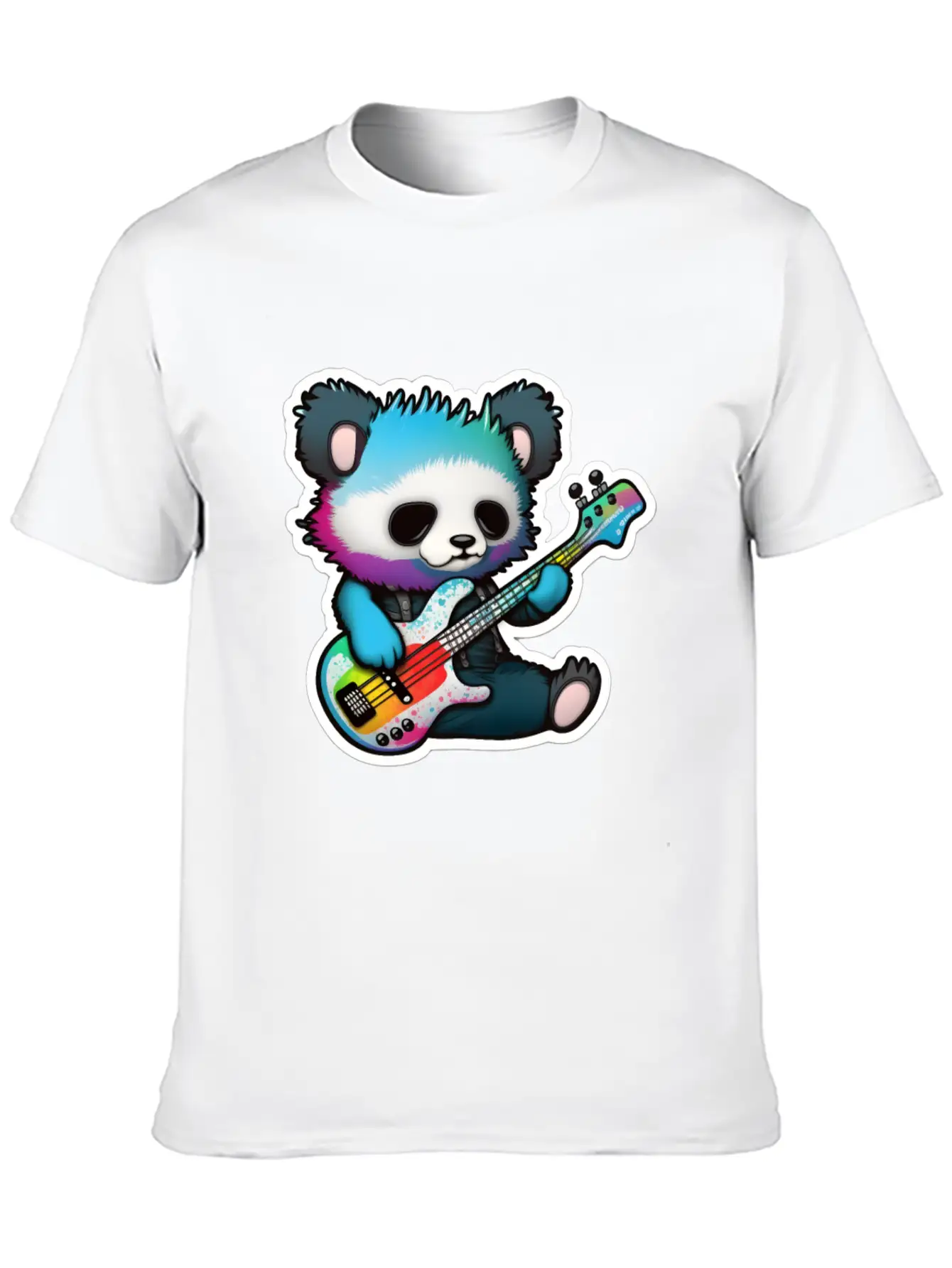 Emo Goth Panda Stickers- Goth Panda Stickers Casual Graphic T-Shirt – Simple And Comfortable Daily Wear