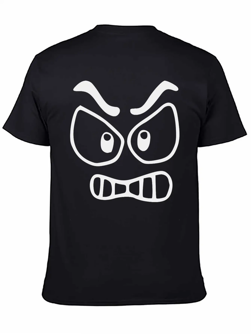 Emojis Sketch Angry Unisex Short Sleeve Soft Cotton T-Shirt – Casual Everyday Wear