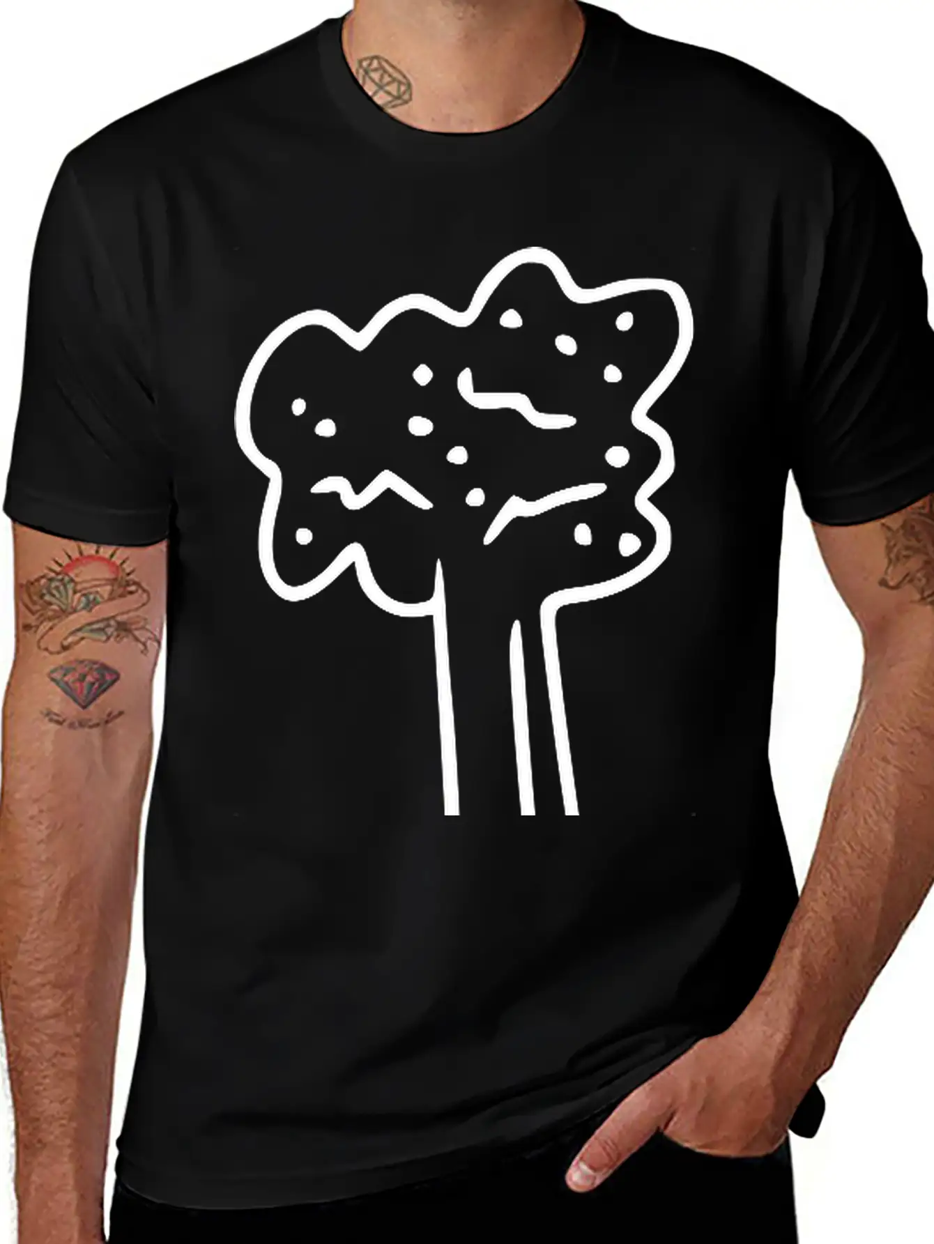 Emojis Sketch Celery Unisex Short Sleeve Soft Cotton T-Shirt – Casual Everyday Wear