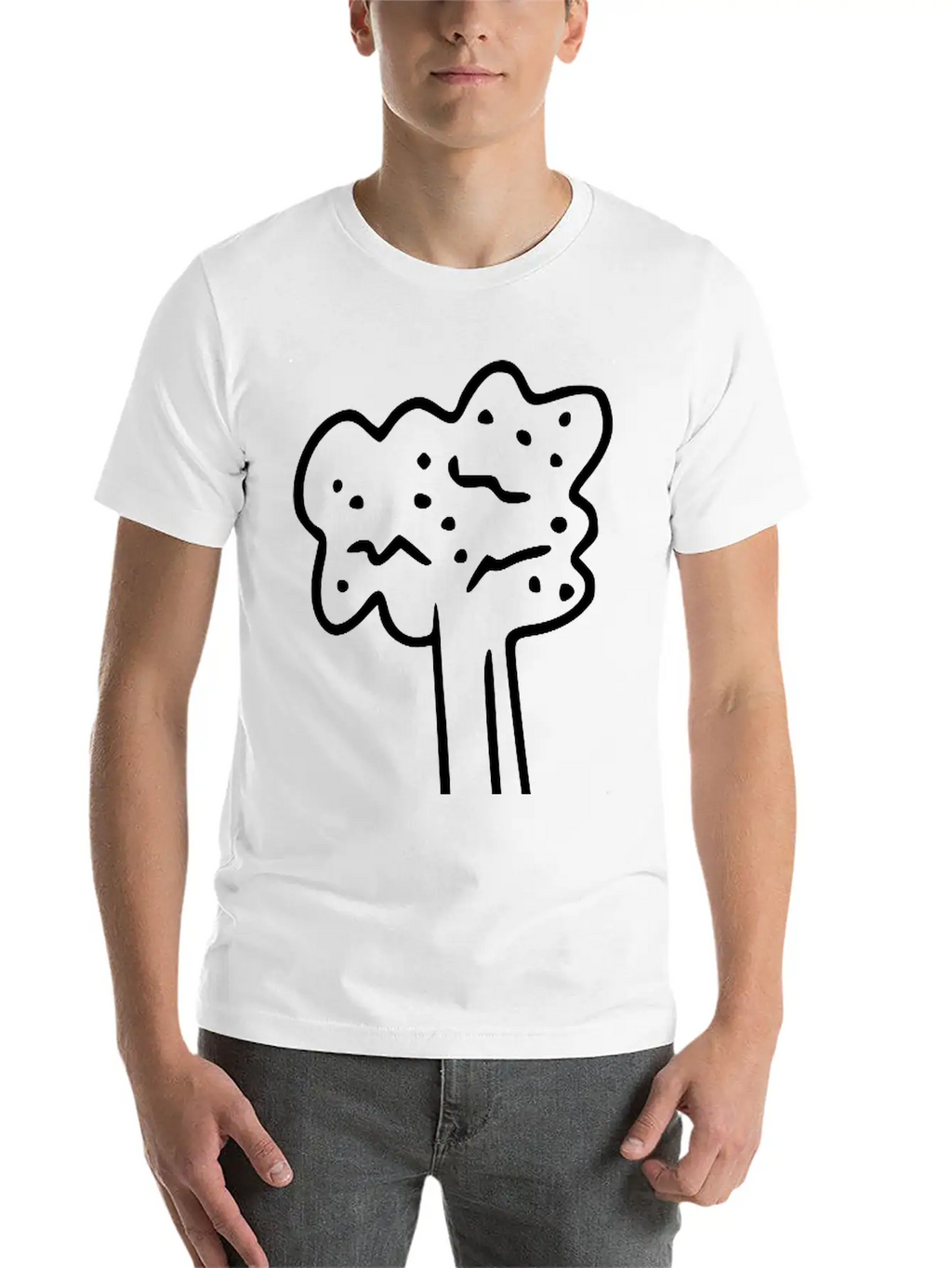 Emojis Sketch Celery Unisex Short Sleeve Soft Cotton T-Shirt – Casual Everyday Wear