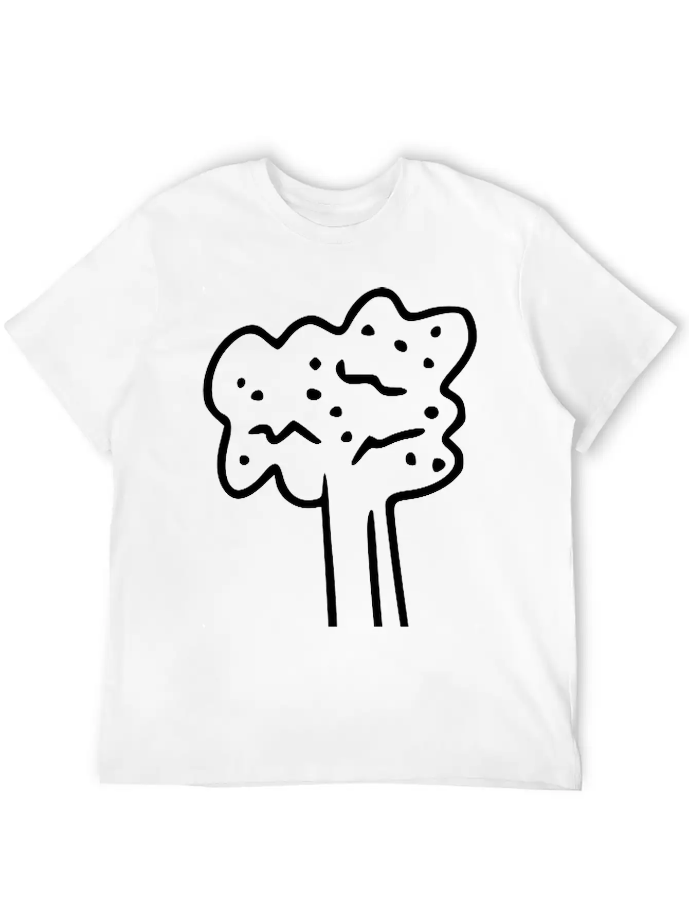Emojis Sketch Celery Unisex Short Sleeve Soft Cotton T-Shirt – Casual Everyday Wear