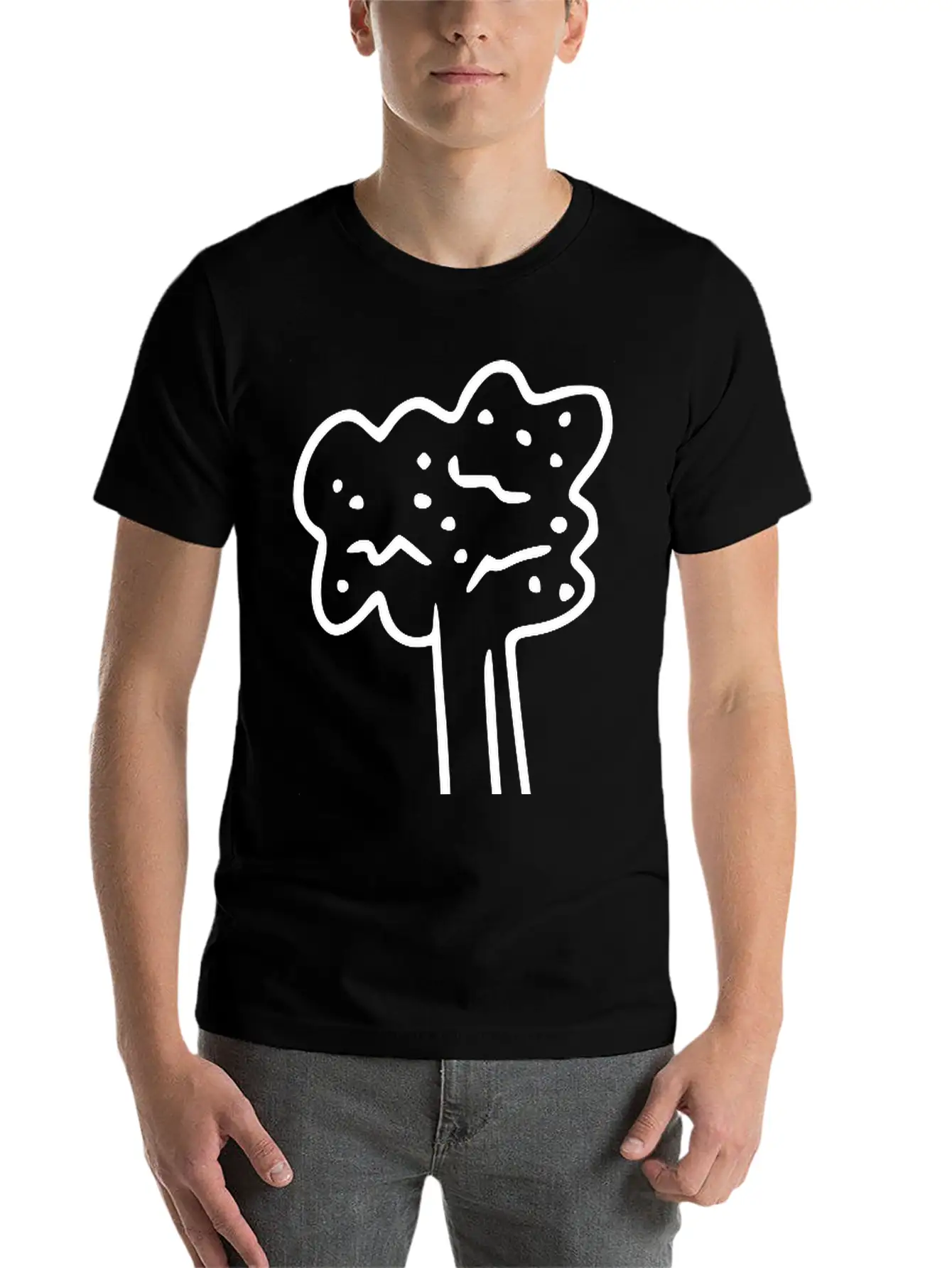 Emojis Sketch Celery Unisex Short Sleeve Soft Cotton T-Shirt – Casual Everyday Wear
