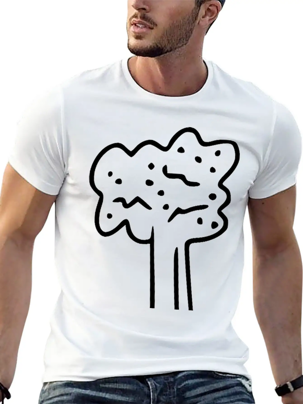 Emojis Sketch Celery Unisex Short Sleeve Soft Cotton T-Shirt – Casual Everyday Wear
