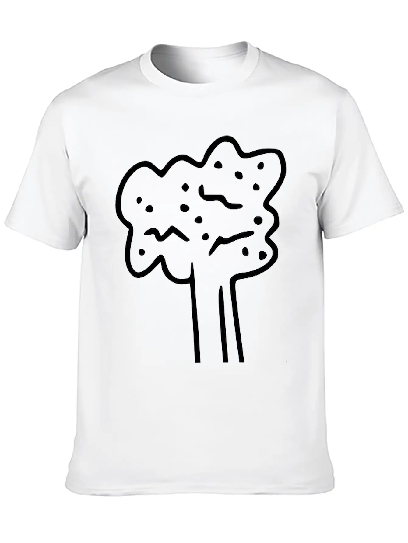 Emojis Sketch Celery Unisex Short Sleeve Soft Cotton T-Shirt – Casual Everyday Wear
