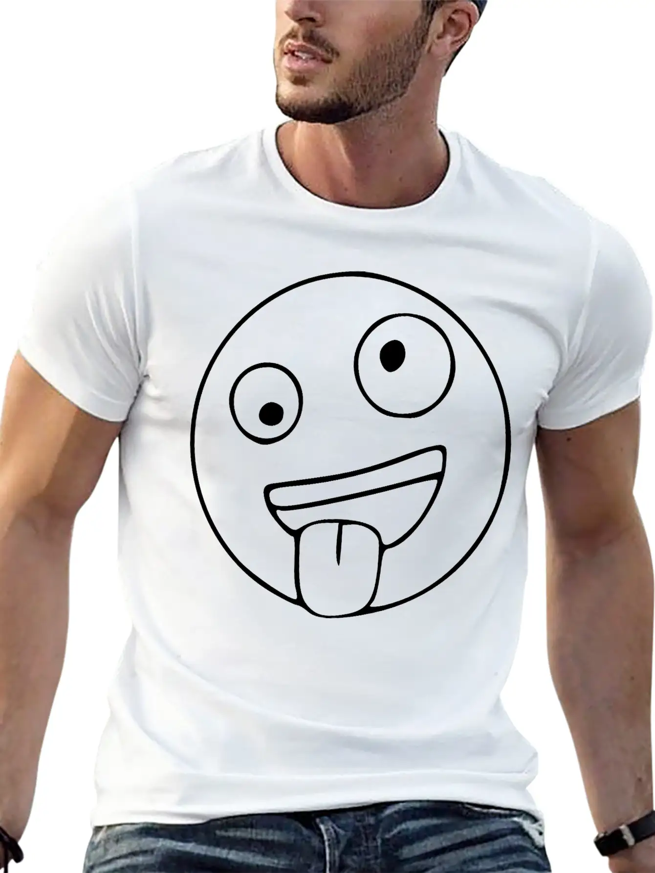 Emojis Sketch Crazy Stylish Everyday T-Shirt – Unisex Basic Cotton Tee