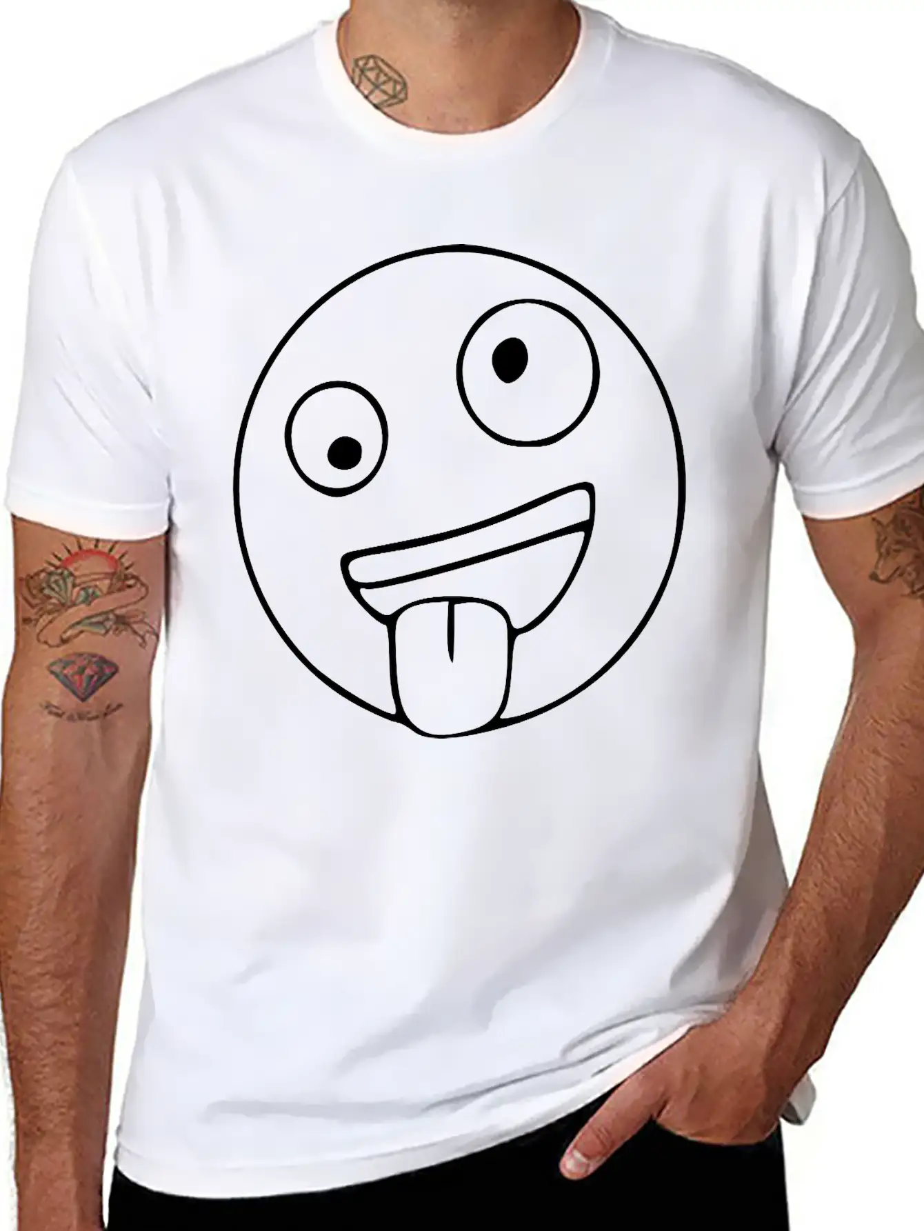 Emojis Sketch Crazy Stylish Everyday T-Shirt – Unisex Basic Cotton Tee
