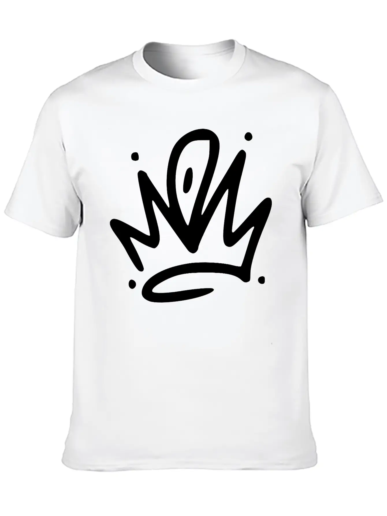 Emojis Sketch Crown Breathable Graphic T-Shirt – Perfect For Casual Days