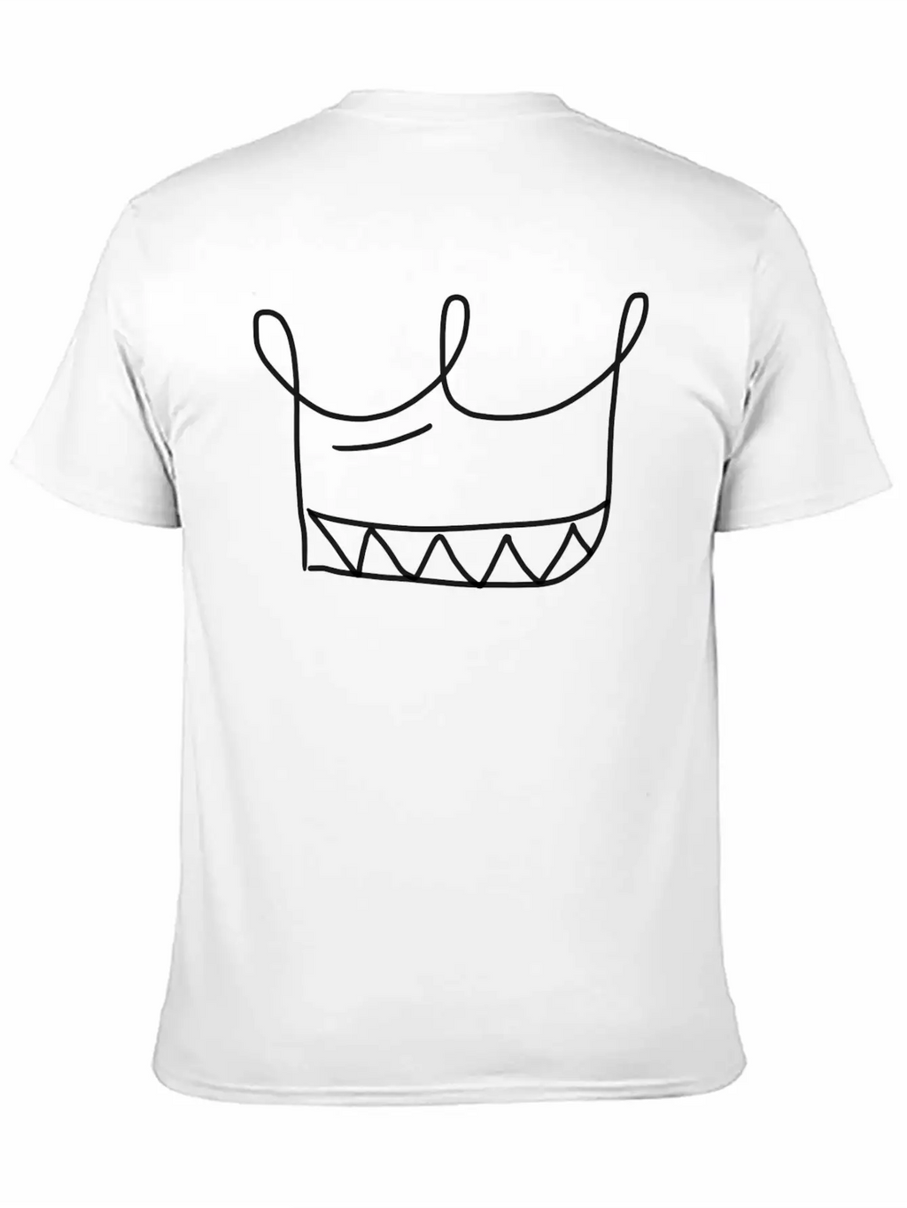 Emojis Sketch Crown Unisex Short Sleeve Soft Cotton T-Shirt – Casual Everyday Wear