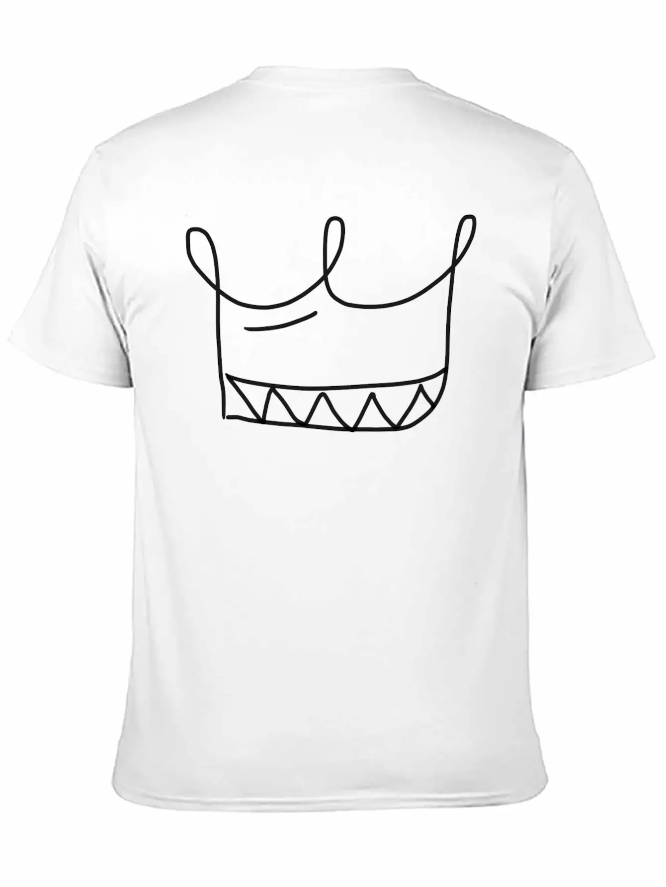 Emojis Sketch Crown Unisex Short Sleeve Soft Cotton T-Shirt – Casual Everyday Wear