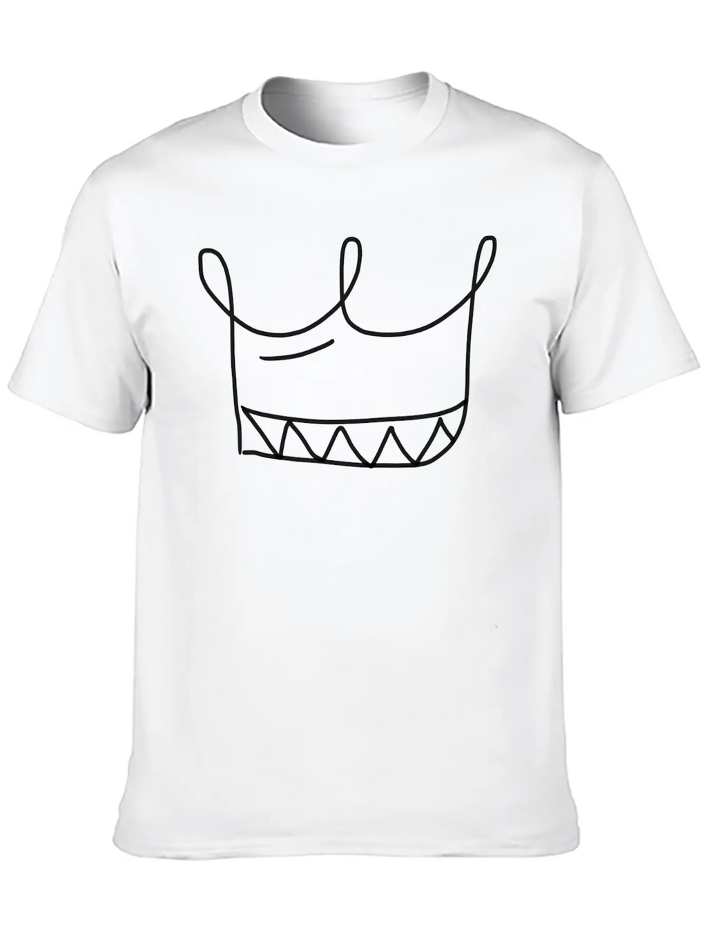 Emojis Sketch Crown Unisex Short Sleeve Soft Cotton T-Shirt – Casual Everyday Wear