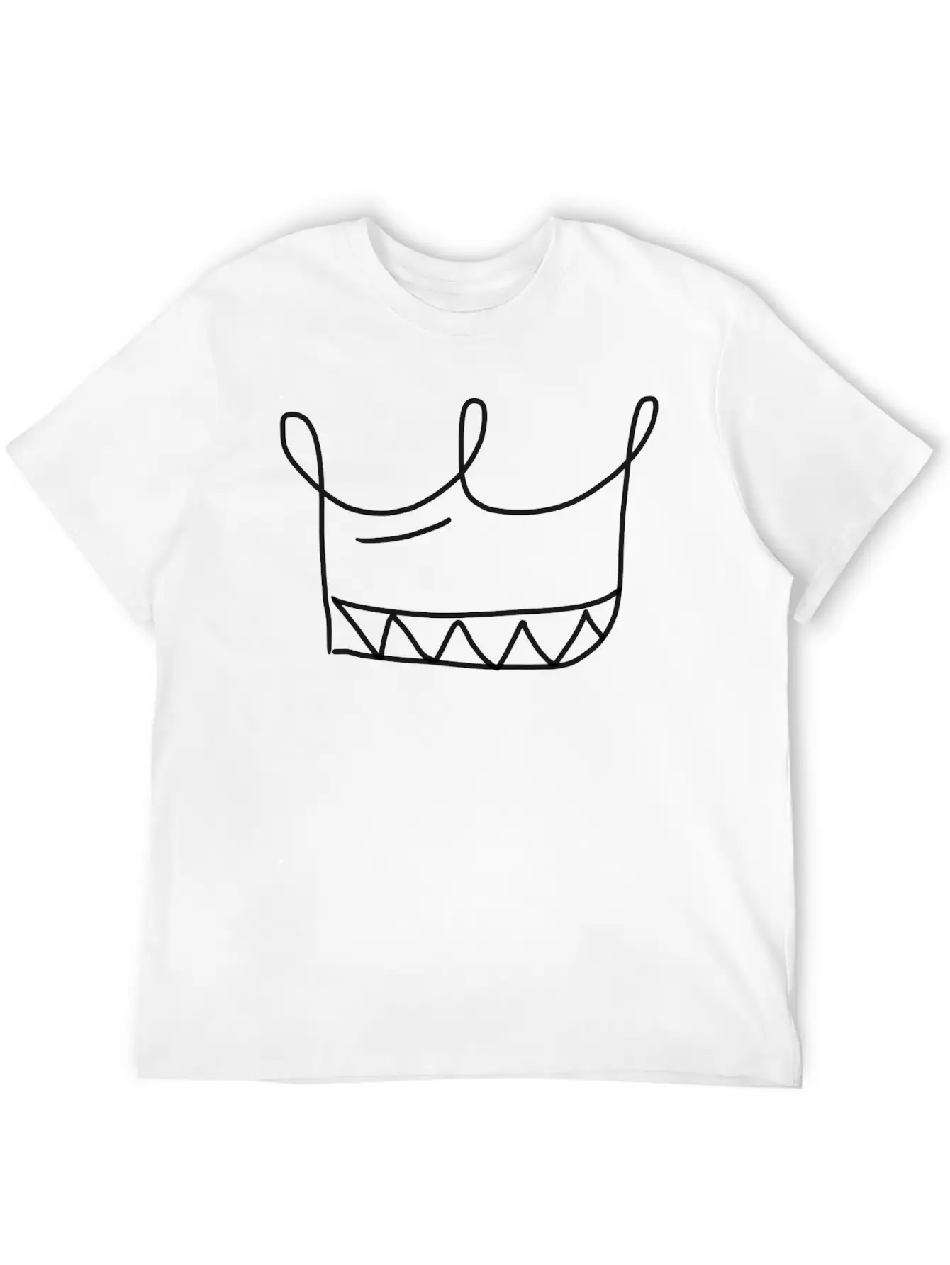 Emojis Sketch Crown Unisex Short Sleeve Soft Cotton T-Shirt – Casual Everyday Wear