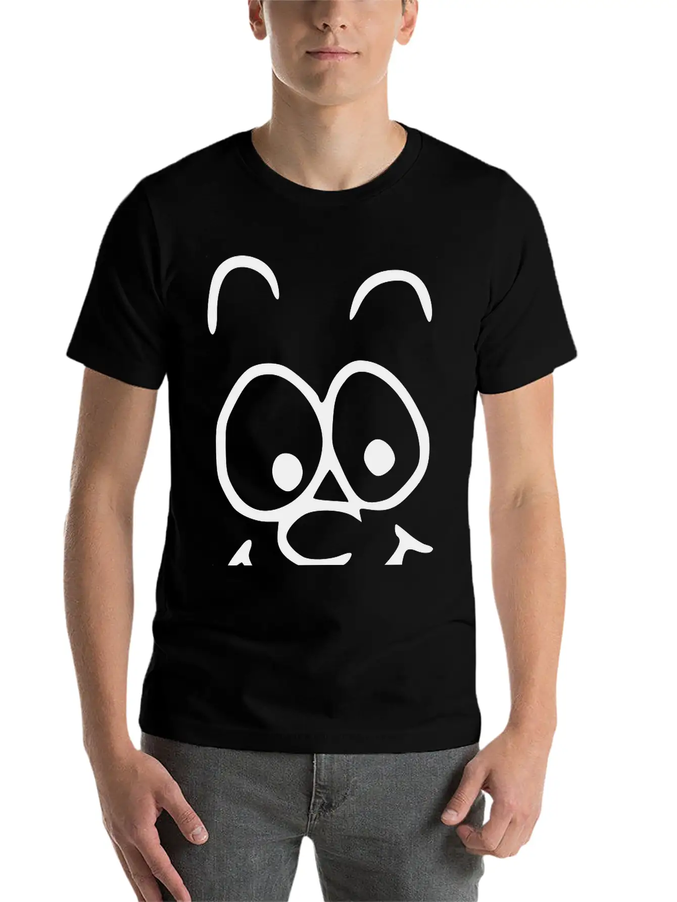 Emojis Sketch Happy Happiness Breathable Soft Cotton T-Shirt – Timeless Casual Look