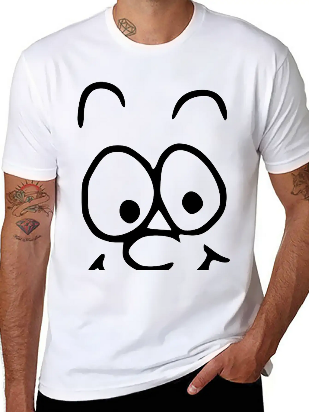 Emojis Sketch Happy Happiness Breathable Soft Cotton T-Shirt – Timeless Casual Look