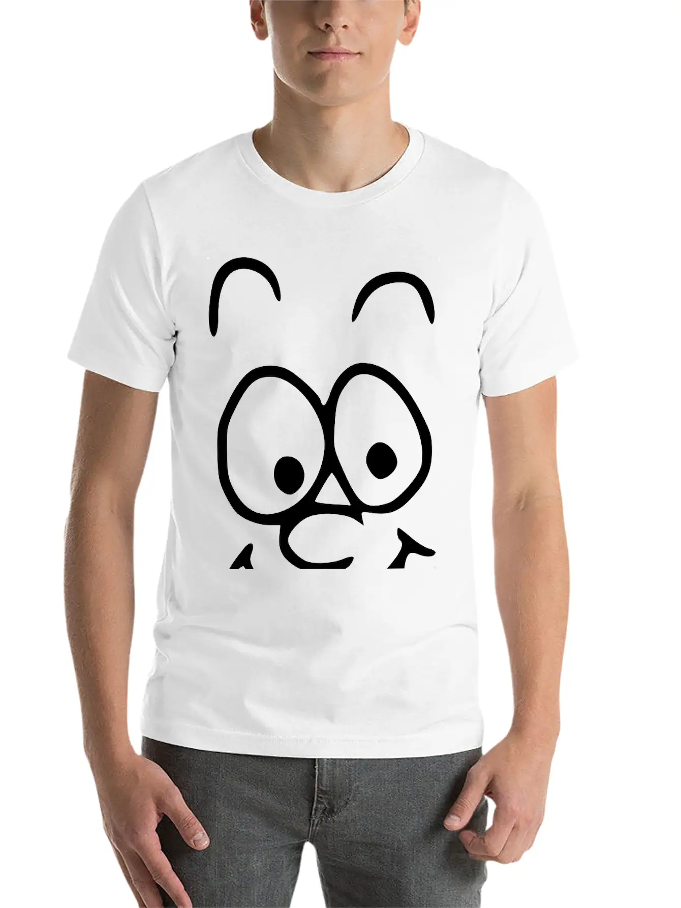 Emojis Sketch Happy Happiness Breathable Soft Cotton T-Shirt – Timeless Casual Look