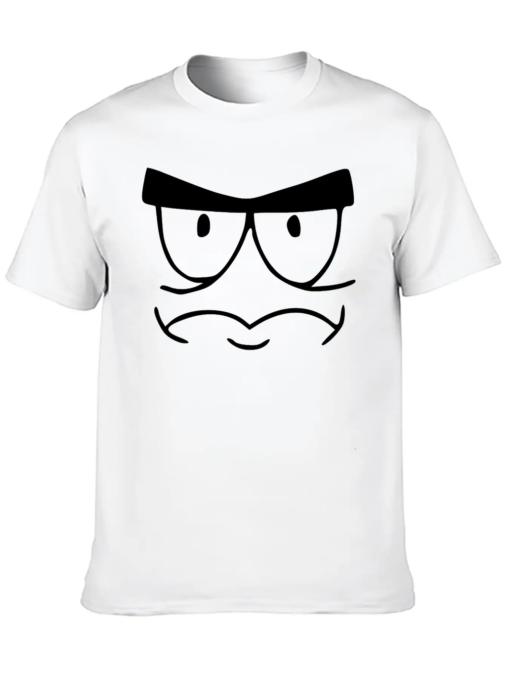 Emojis Sketch Tense Unisex Short Sleeve Soft Cotton T-Shirt – Casual Everyday Wear