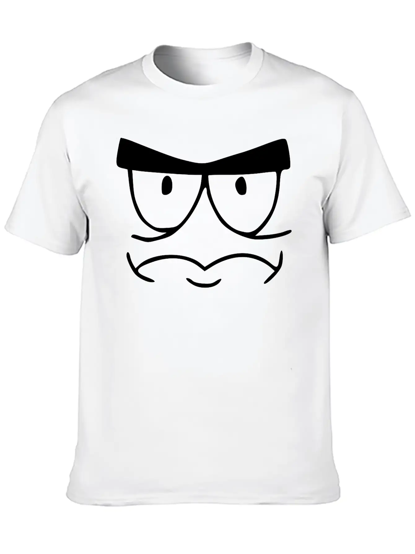 Emojis Sketch Tense Unisex Short Sleeve Soft Cotton T-Shirt – Casual Everyday Wear