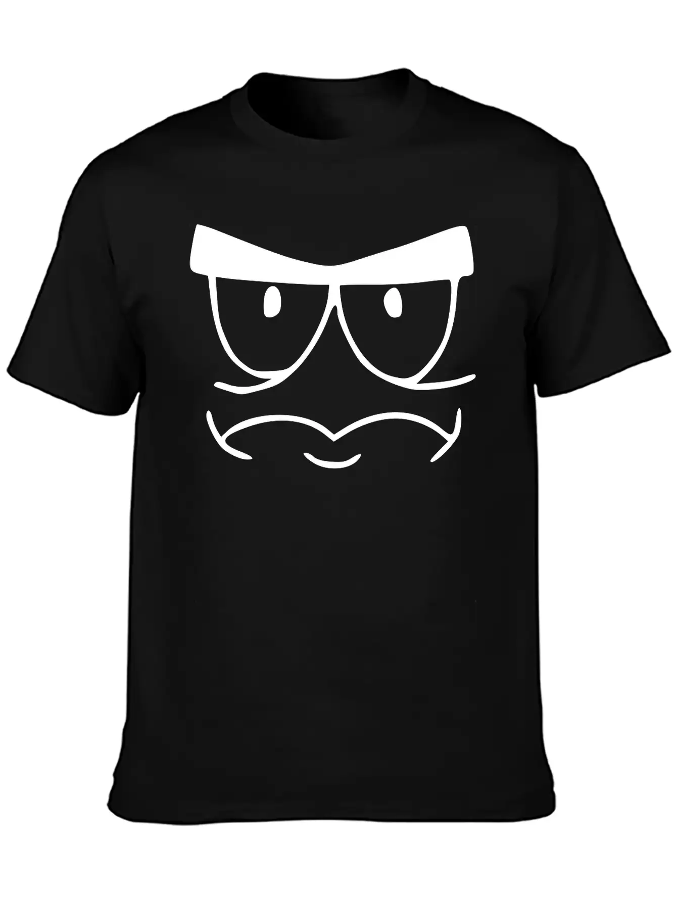 Emojis Sketch Tense Unisex Short Sleeve Soft Cotton T-Shirt – Casual Everyday Wear