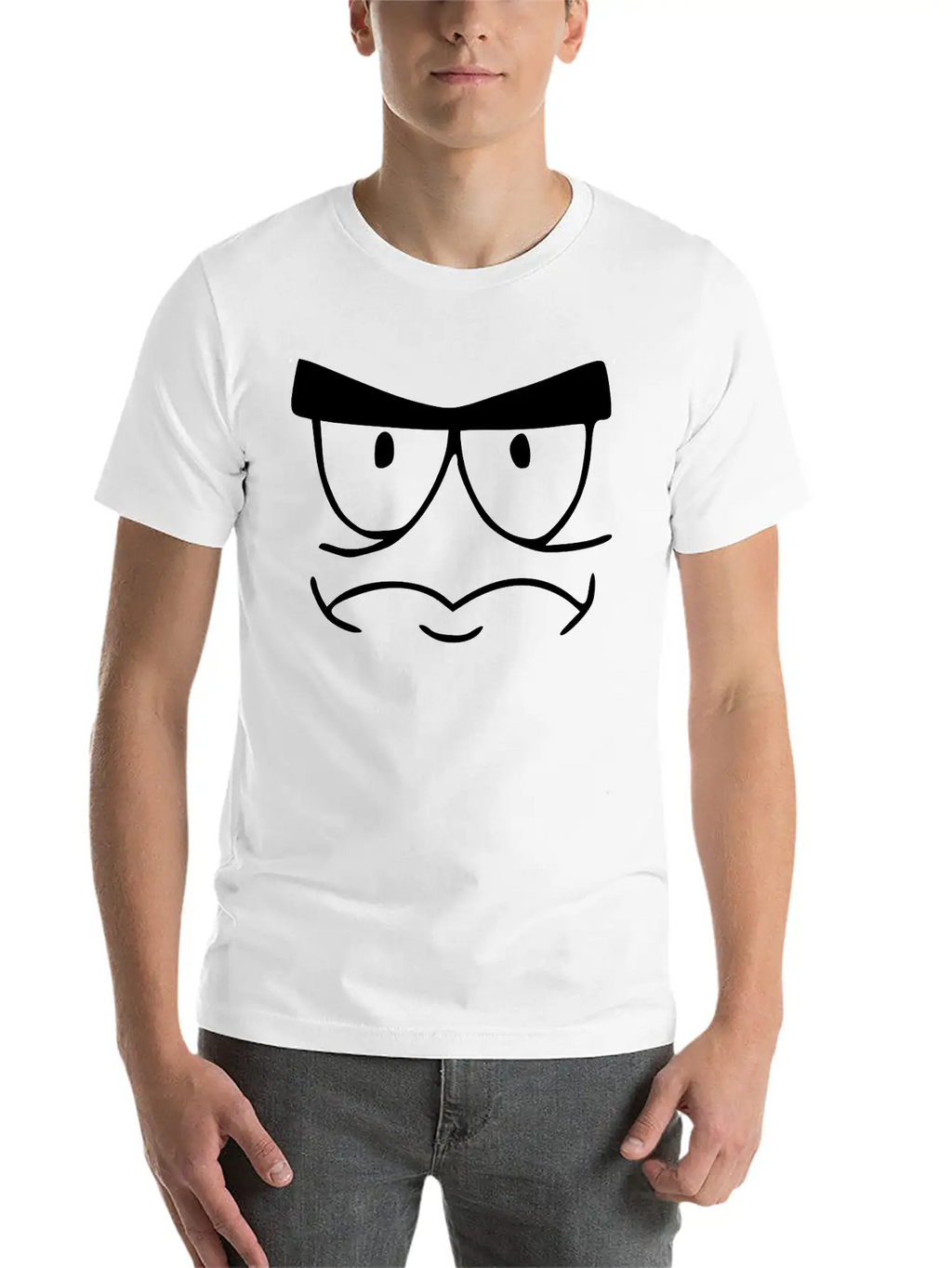 Emojis Sketch Tense Unisex Short Sleeve Soft Cotton T-Shirt – Casual Everyday Wear