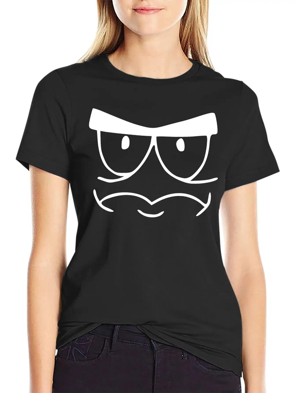 Emojis Sketch Tense Unisex Short Sleeve Soft Cotton T-Shirt – Casual Everyday Wear