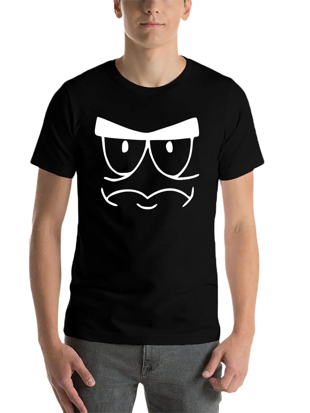Emojis Sketch Tense Unisex Short Sleeve Soft Cotton T-Shirt – Casual Everyday Wear