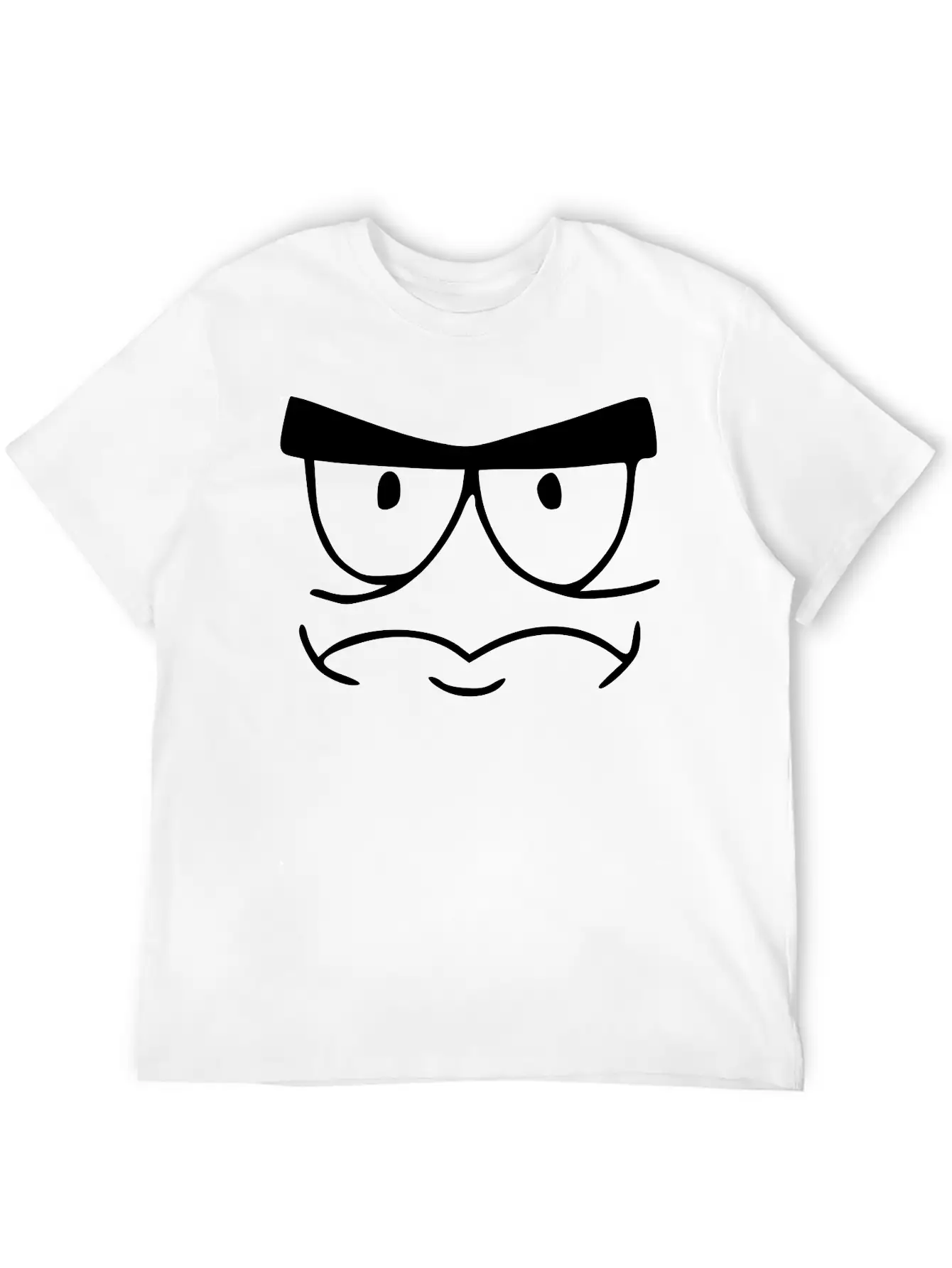 Emojis Sketch Tense Unisex Short Sleeve Soft Cotton T-Shirt – Casual Everyday Wear
