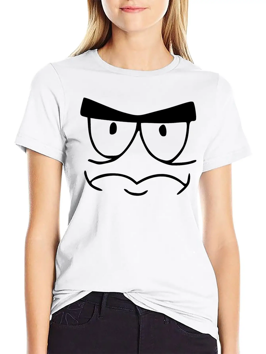 Emojis Sketch Tense Unisex Short Sleeve Soft Cotton T-Shirt – Casual Everyday Wear