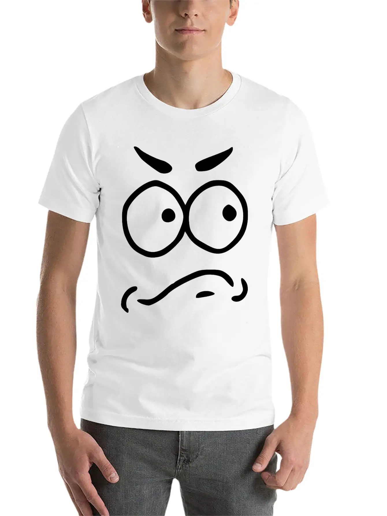 Emojis Sketch Unsecure Insecure Unisex Casual T-Shirt – Clean Design For Daily Comfort